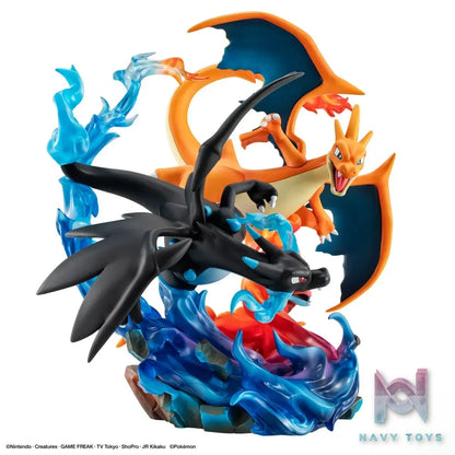MegaHouse – G.E.M.EX Series Pokémon Mega Charizard X & Mega Charizard Y (Licensed)
