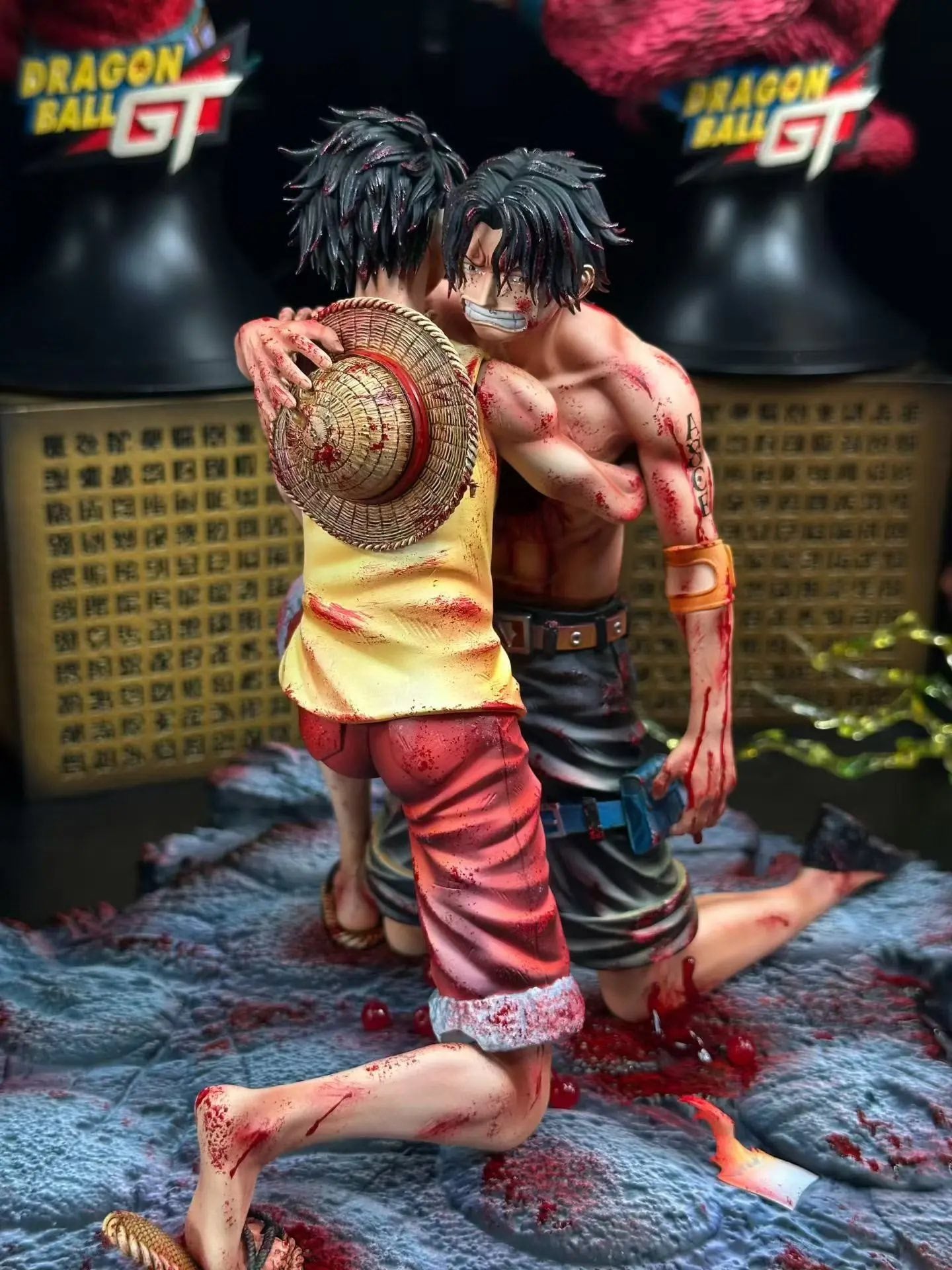 Luffy & Ace last goodbye resin statue Fast Studio anime figure