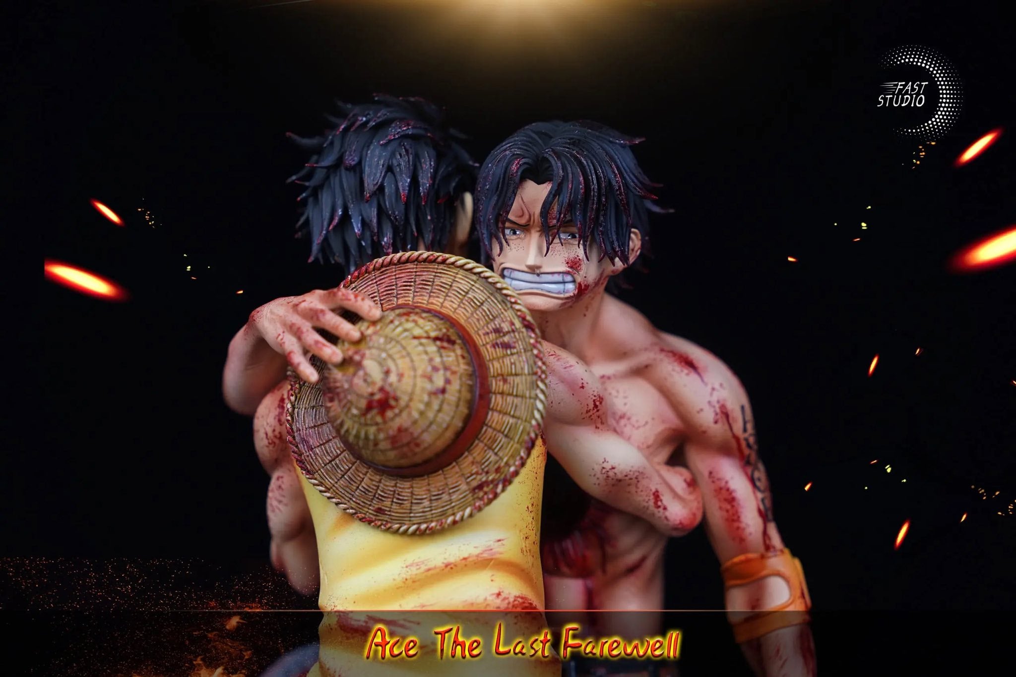 Luffy & Ace last goodbye resin statue Fast Studio anime figure