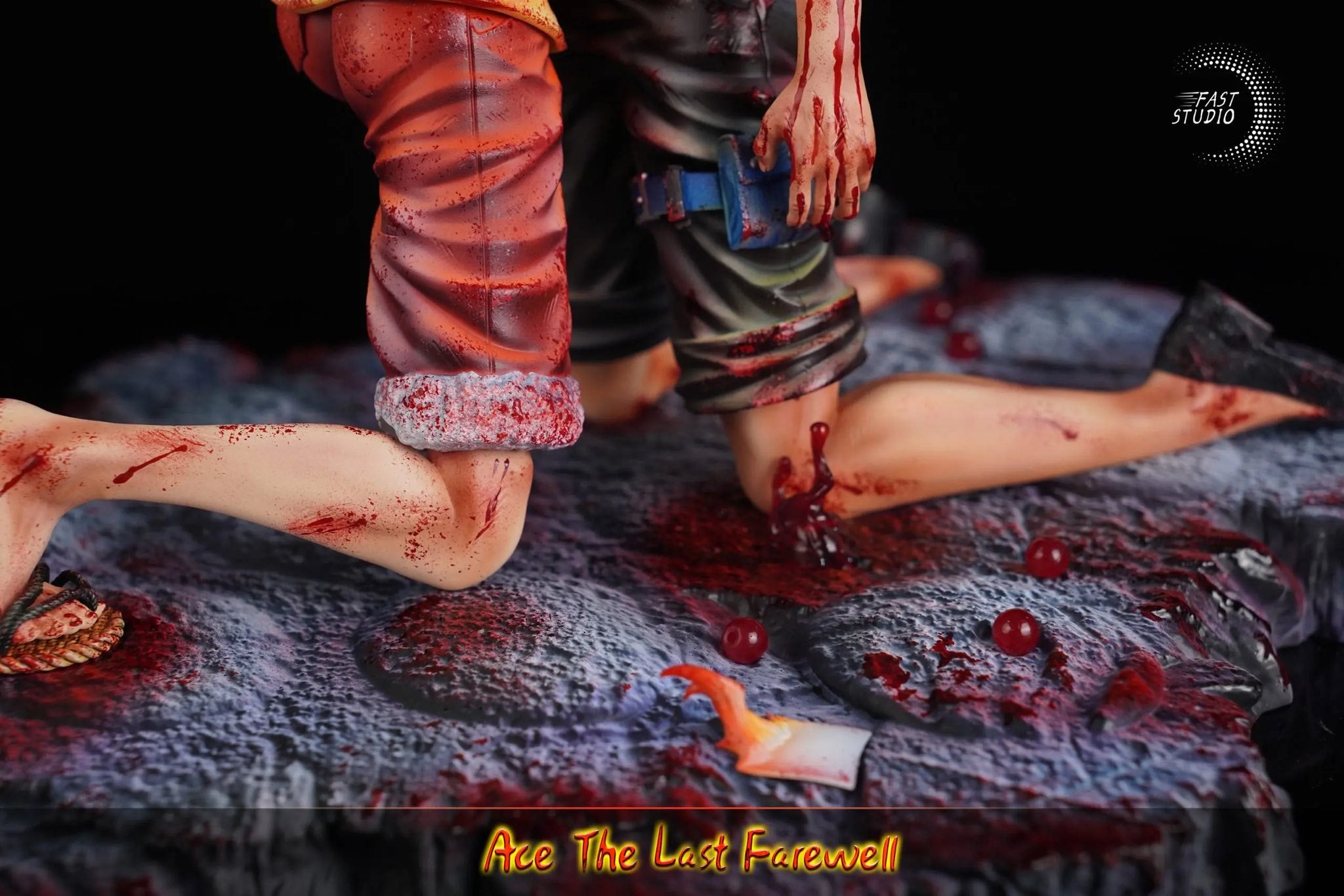 Luffy & Ace last goodbye resin statue Fast Studio anime figure