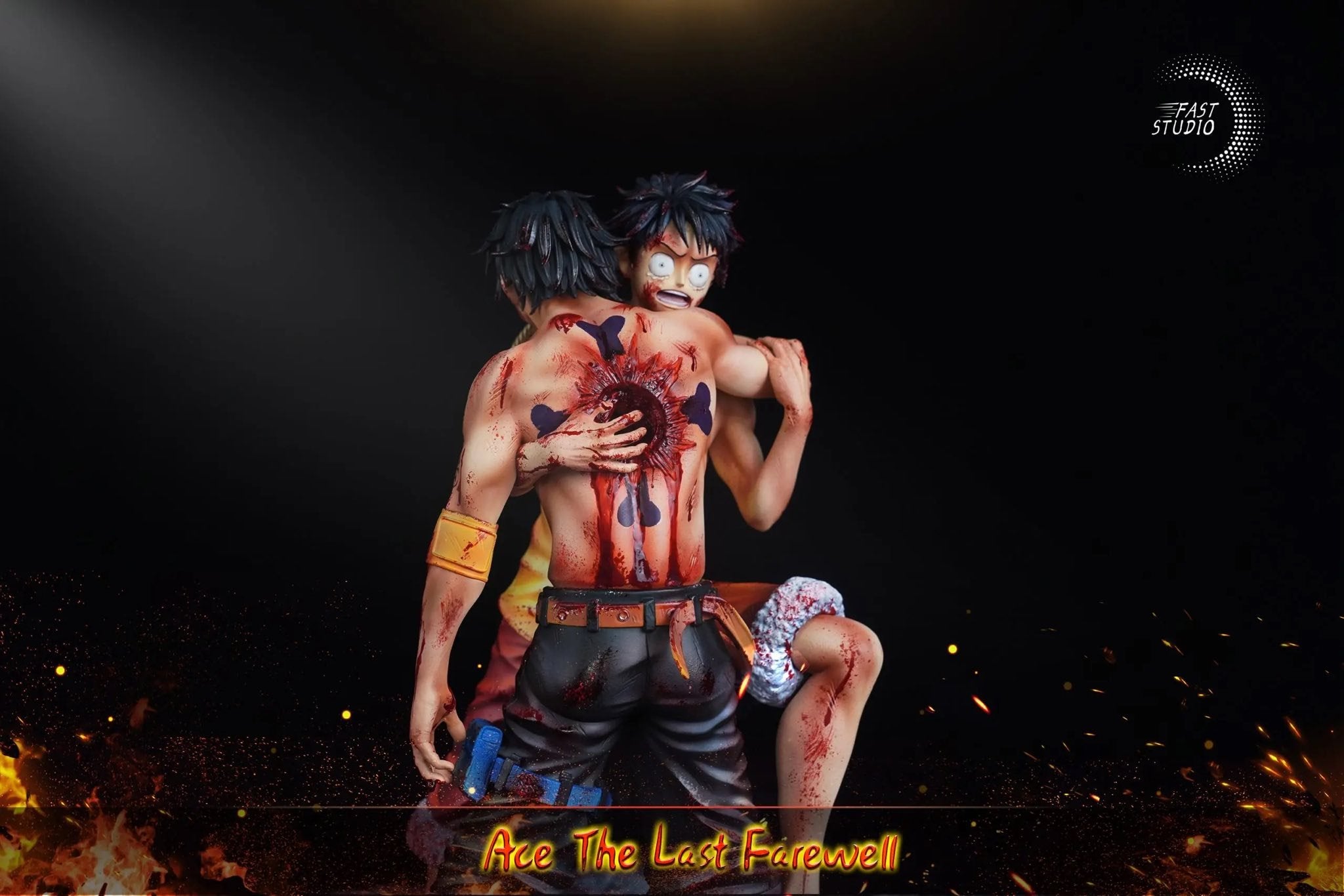 Luffy & Ace last goodbye resin statue Fast Studio anime figure