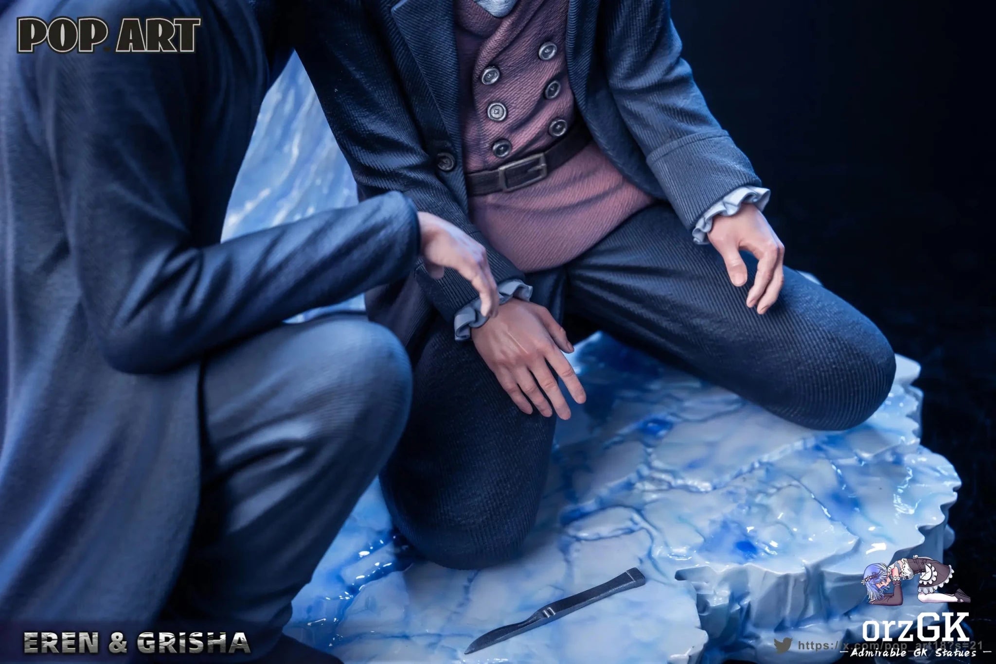 POP.ART Studio - Eren X Grisha Attack on Titan resin statue Navy Toys anime figure