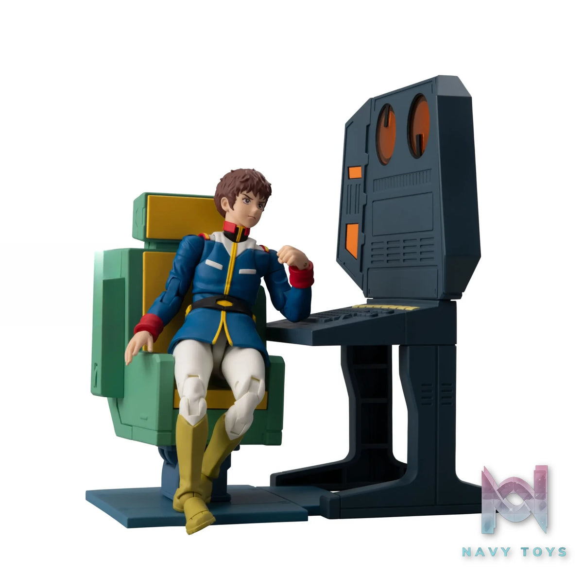 Megahouse – G.M.G. COLLECTION EX Mobile Suit Gundam White Base Bridge Communications Officer Desk Set (Licensed)