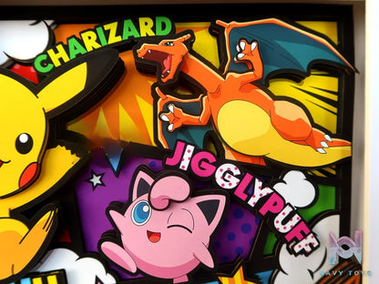 KALA HOME Studio – Pokémon Multiple Characters #11 3D Decorative Painting Pokémon