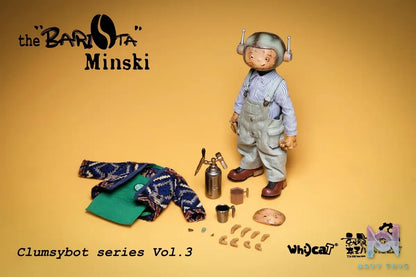 Whycat Studio & GEARHEADTOYS Studio – ClumsyBot Series 3 Barista Minski GHT005 (Licensed)