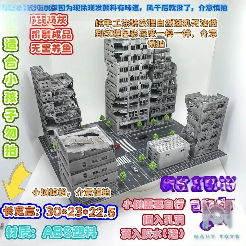 Mu Shi Chang Jing Shou Gong Studio – Battle‑Damaged Building Multi‑Purpose Diorama M01 Original
