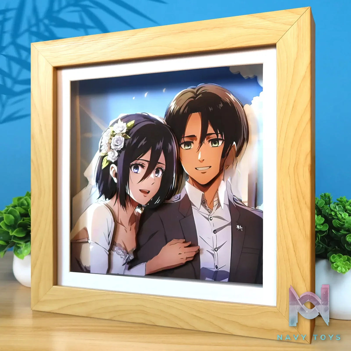 KALA HOME Studio – Eren X Mikasa Pre-wedding Photos 3D Decorative Painting Attack on Titan