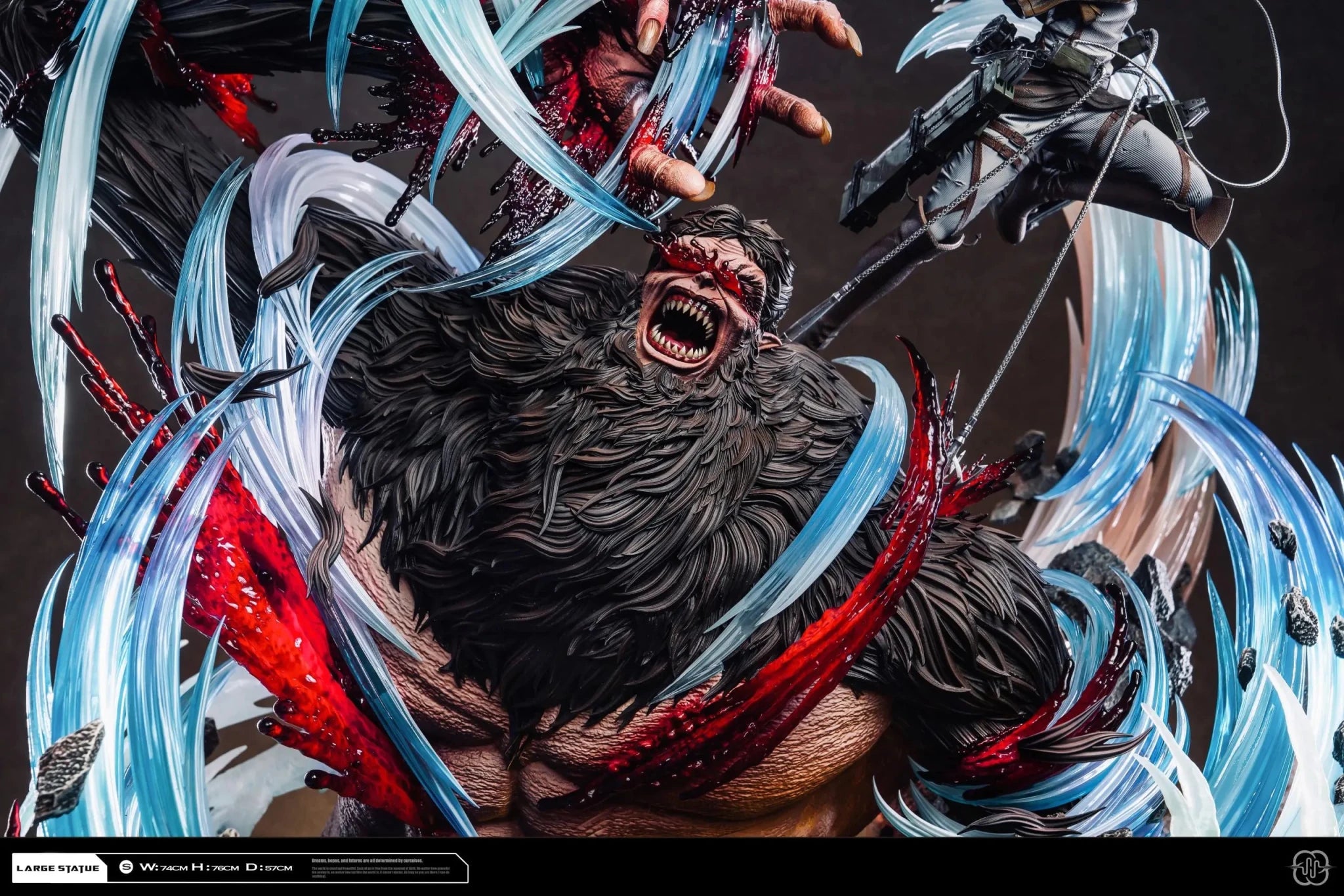 Hertz Studio - Attack on Titan 2.0 Ackerman Levi vs Zeke resin statue Navy Toys anime figure