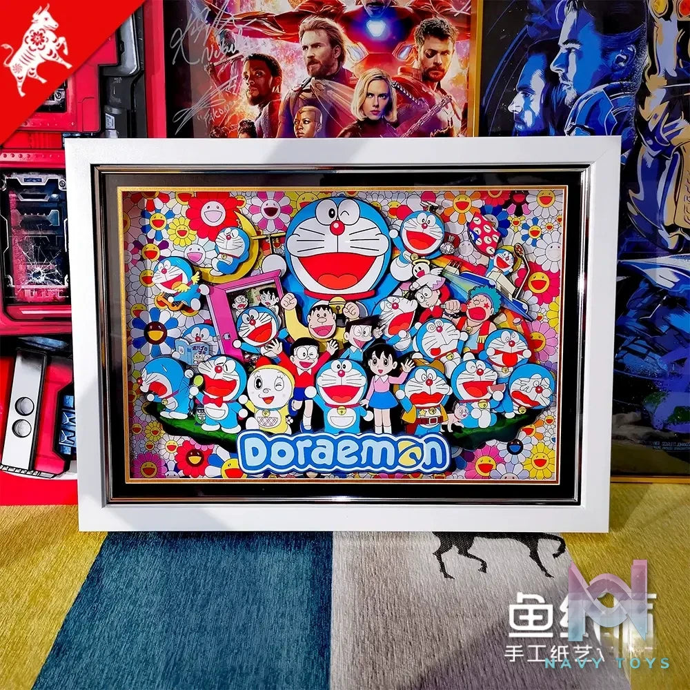 Yu Zhi Jiang Studio – Doraemon Multiple Characters Series #3 3D Decorative Painting Doraemon