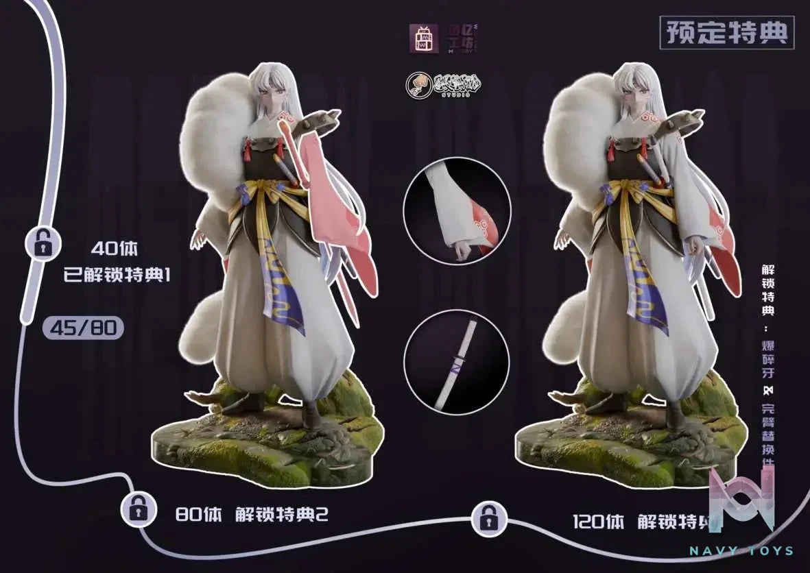 Memory Workshop Studio & Showhand Studio - Inuyasha Series 1 Sesshōmaru resin statue Navy Toys anime figure