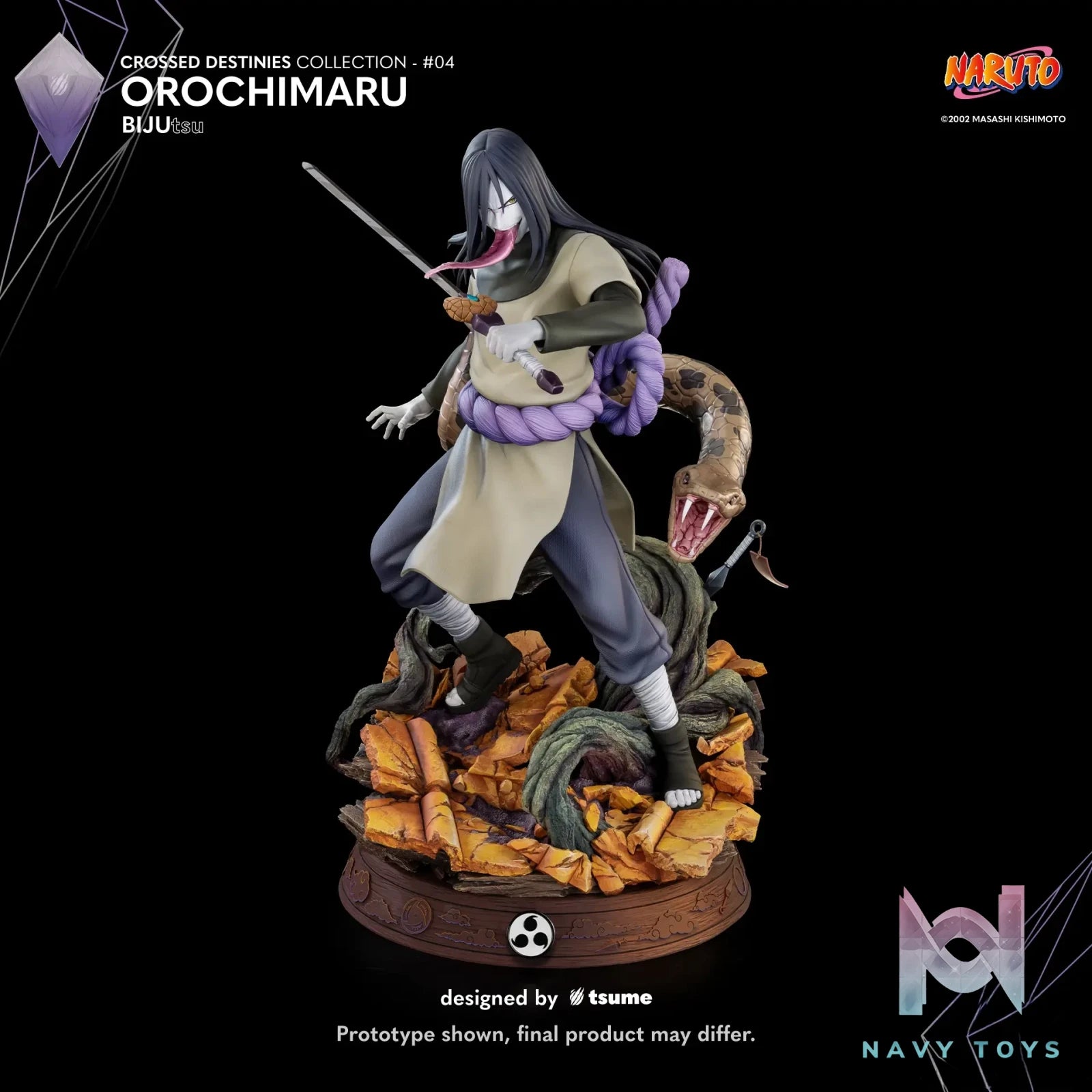 TSUME Studio - Naruto Orochimaru BIJUtsu (Licensed) resin statue Navy Toys anime figure