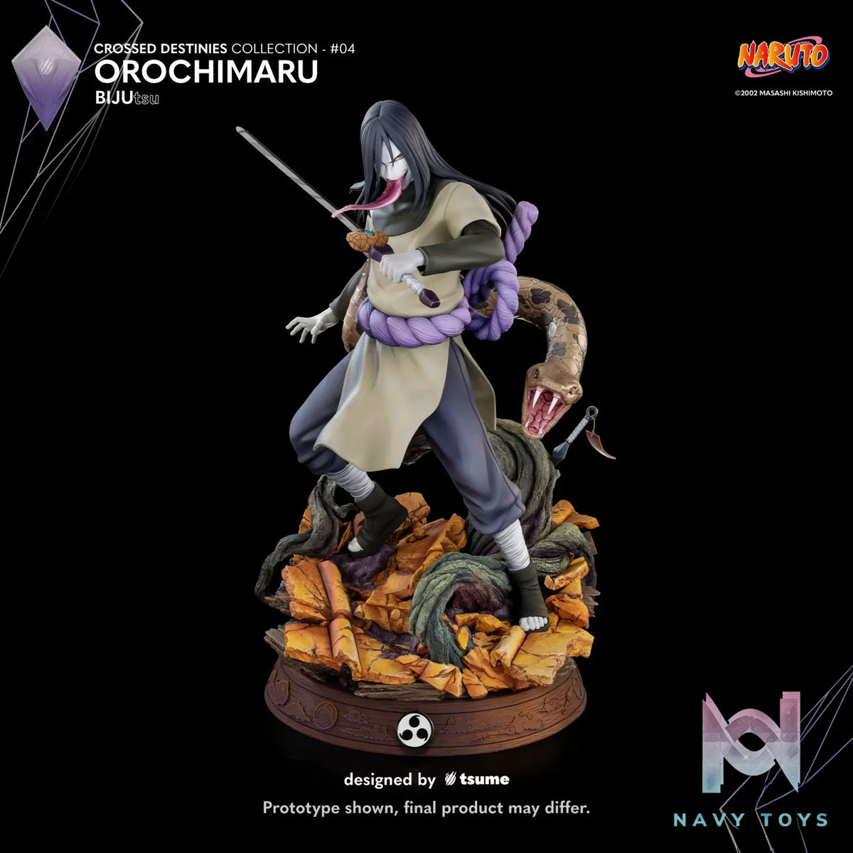 TSUME Studio - Naruto Orochimaru BIJUtsu (Licensed) resin statue Navy Toys anime figure