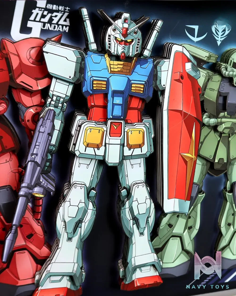 KALA HOME Studio – Gundam Multiple Characters #03 3D Decorative Painting Gundam