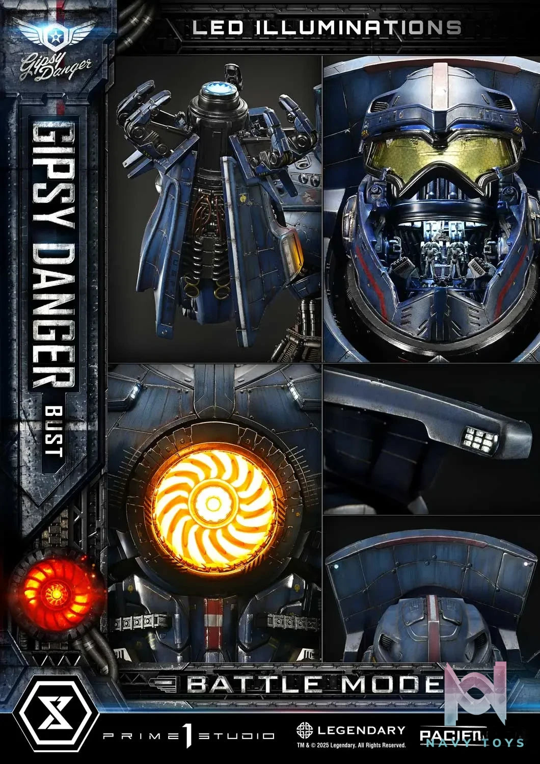 Prime 1 Studio – Life Size Bust Pacific Rim (Film) Gipsy Danger Battle Mode LSPACRIM-02 (Licensed)