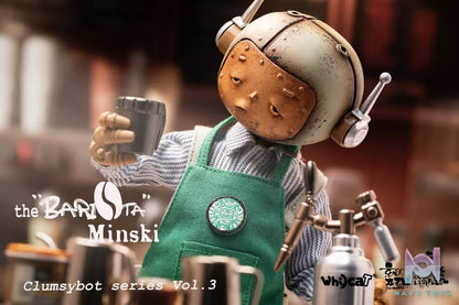 Whycat Studio & GEARHEADTOYS Studio – ClumsyBot Series 3 Barista Minski GHT005 (Licensed)