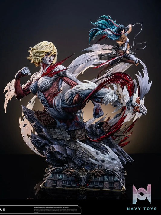 Mikasa vs Female Titan - Attack on Titan - Hertz Studio resin statue Hertz studio anime figure