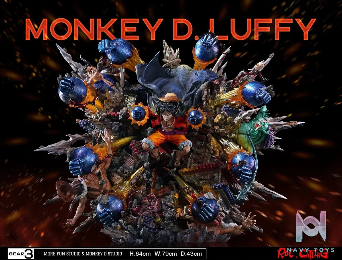 Luffy Gear 3 resin statue More Fun x Monkey D Studio anime figure