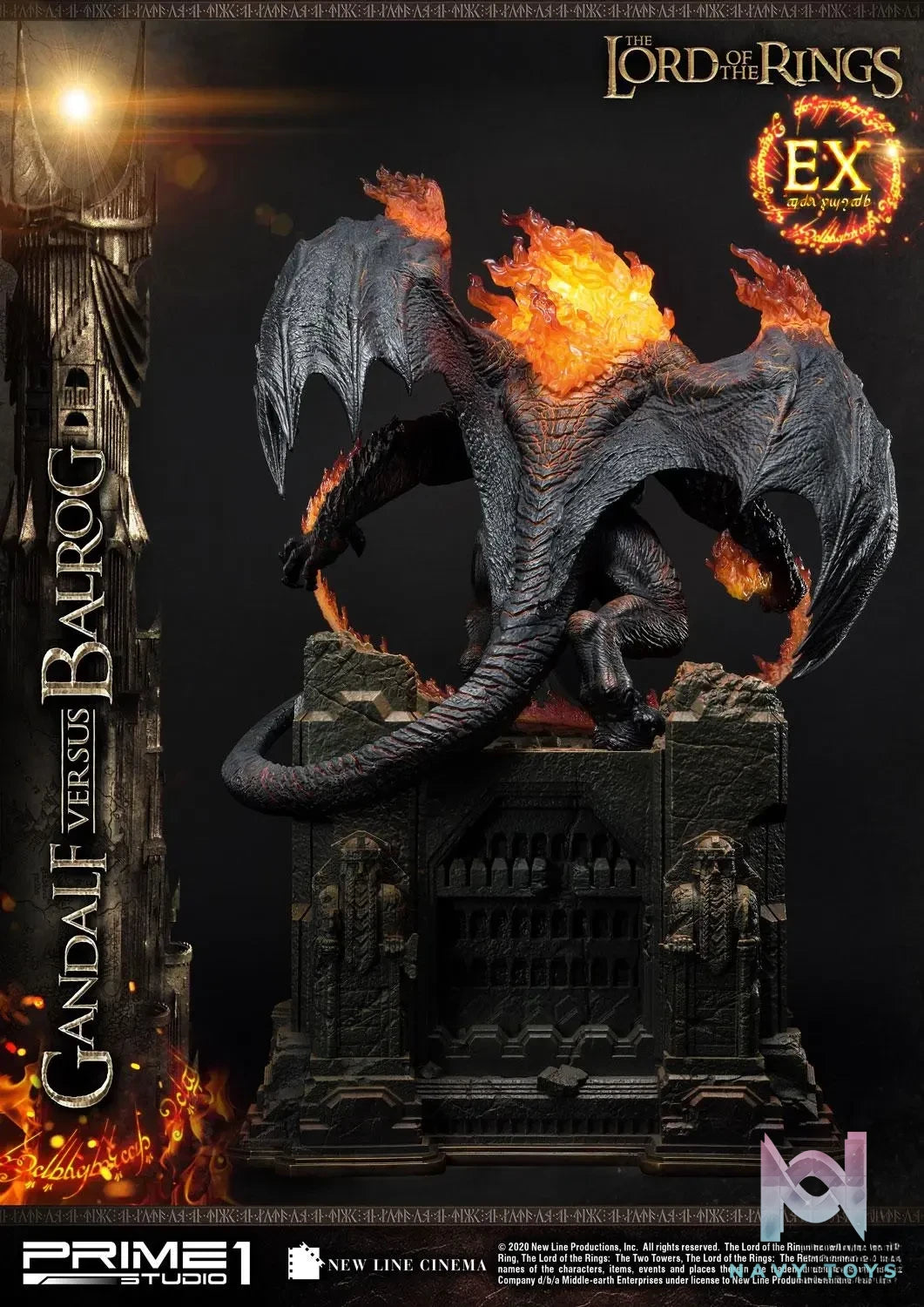 Prime 1 Studio – Premium Masterline The Lord of the Rings (Film) Gandalf Versus Balrog PMLOTR-02 PMLOTR-02EX (Licensed)