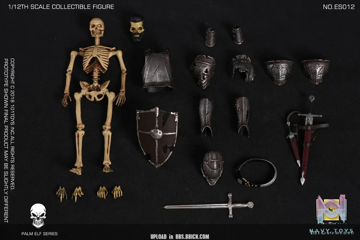 101Toys – Original 1/12 NO.ES010 PALM ELF SERIES- Skeleton Medieval Knight (Licensed)