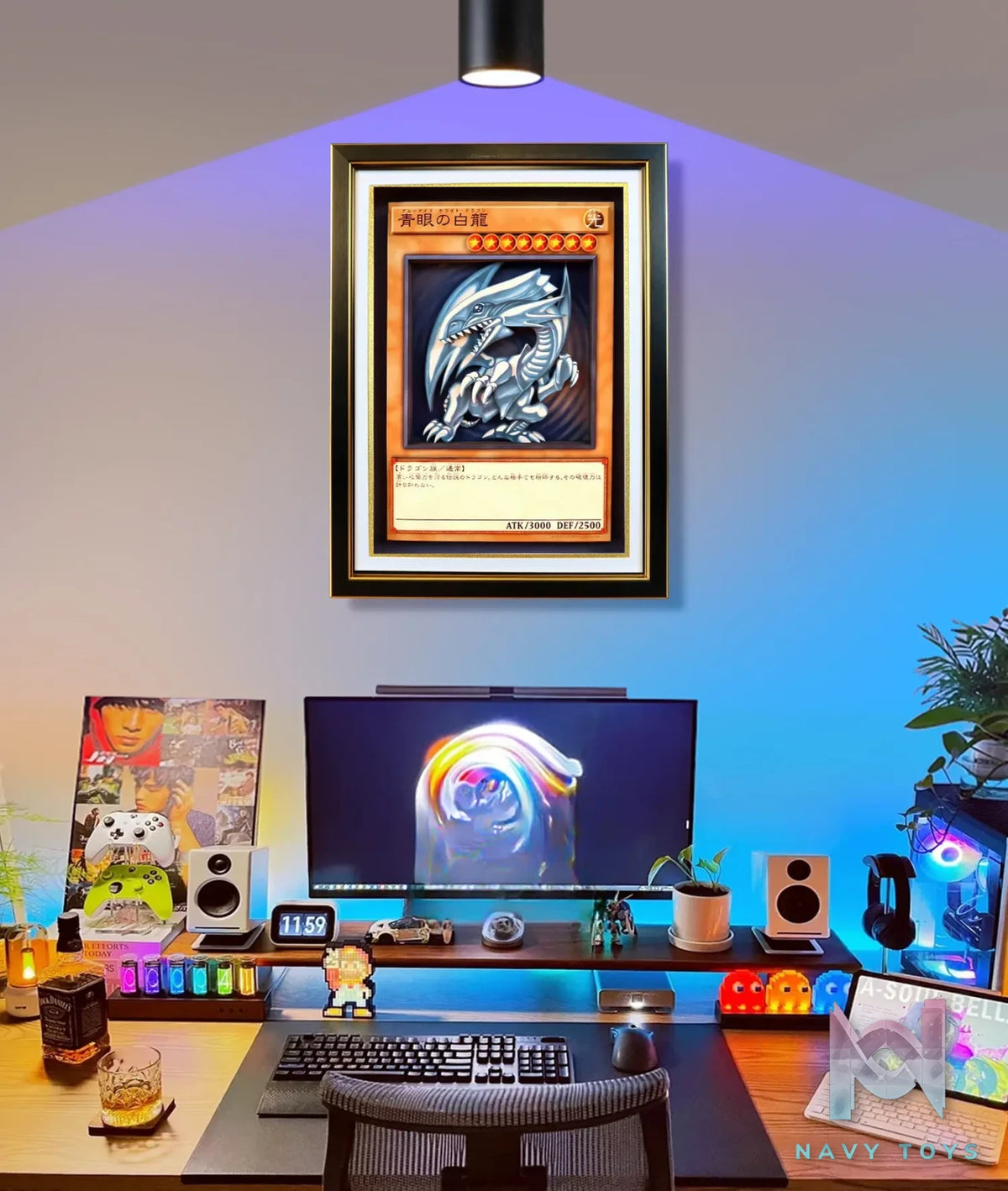 KALA HOME Studio – Blue-Eyes White Dragon 3D Decorative Painting Yu-Gi-Oh!