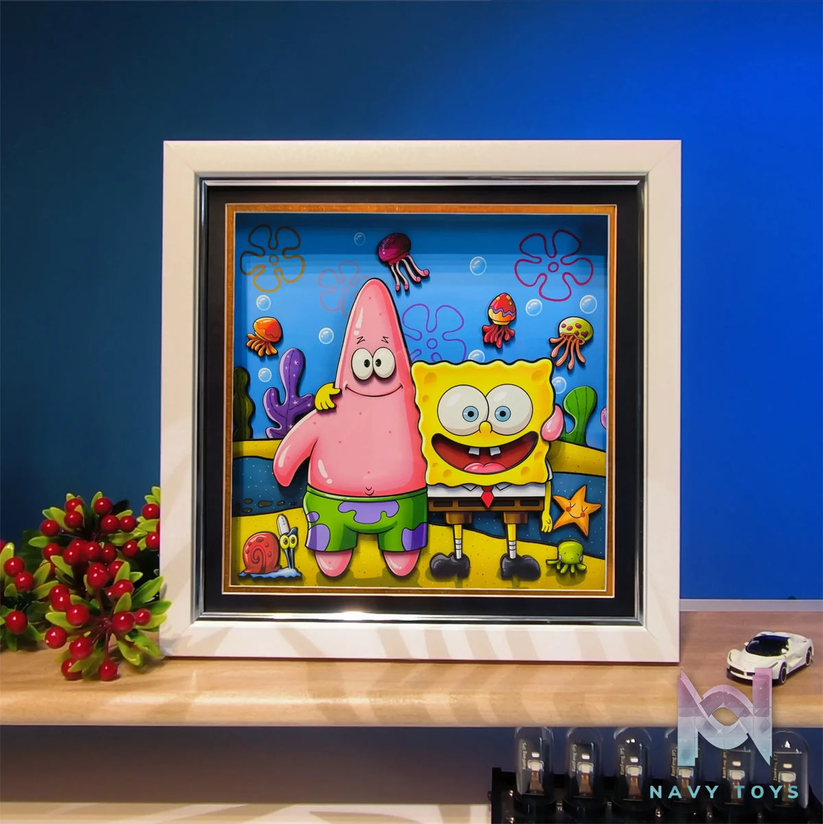 Yu Zhi Jiang Studio – SpongeBob X Patrick Star Series #2 3D Decorative Painting SpongeBob SquarePants
