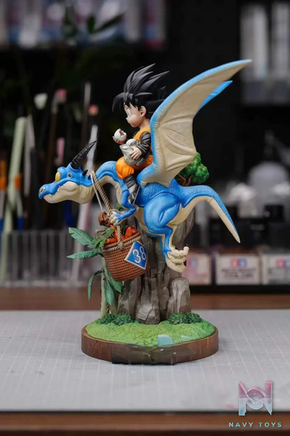 SO Studio – Son Goten Riding a Dragon Title Page Design Desktop Scale Dragon Ball