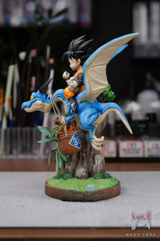 SO Studio – Son Goten Riding a Dragon Title Page Design Desktop Scale Dragon Ball