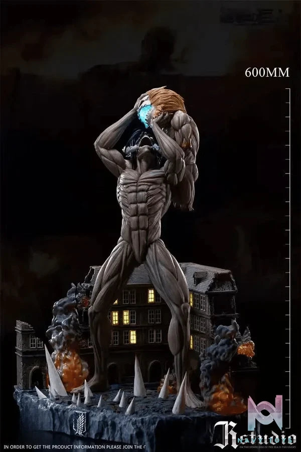 JR Studio - Attack on Titan VS Jaw titan Battle of the summit resin statue Navy Toys anime figure