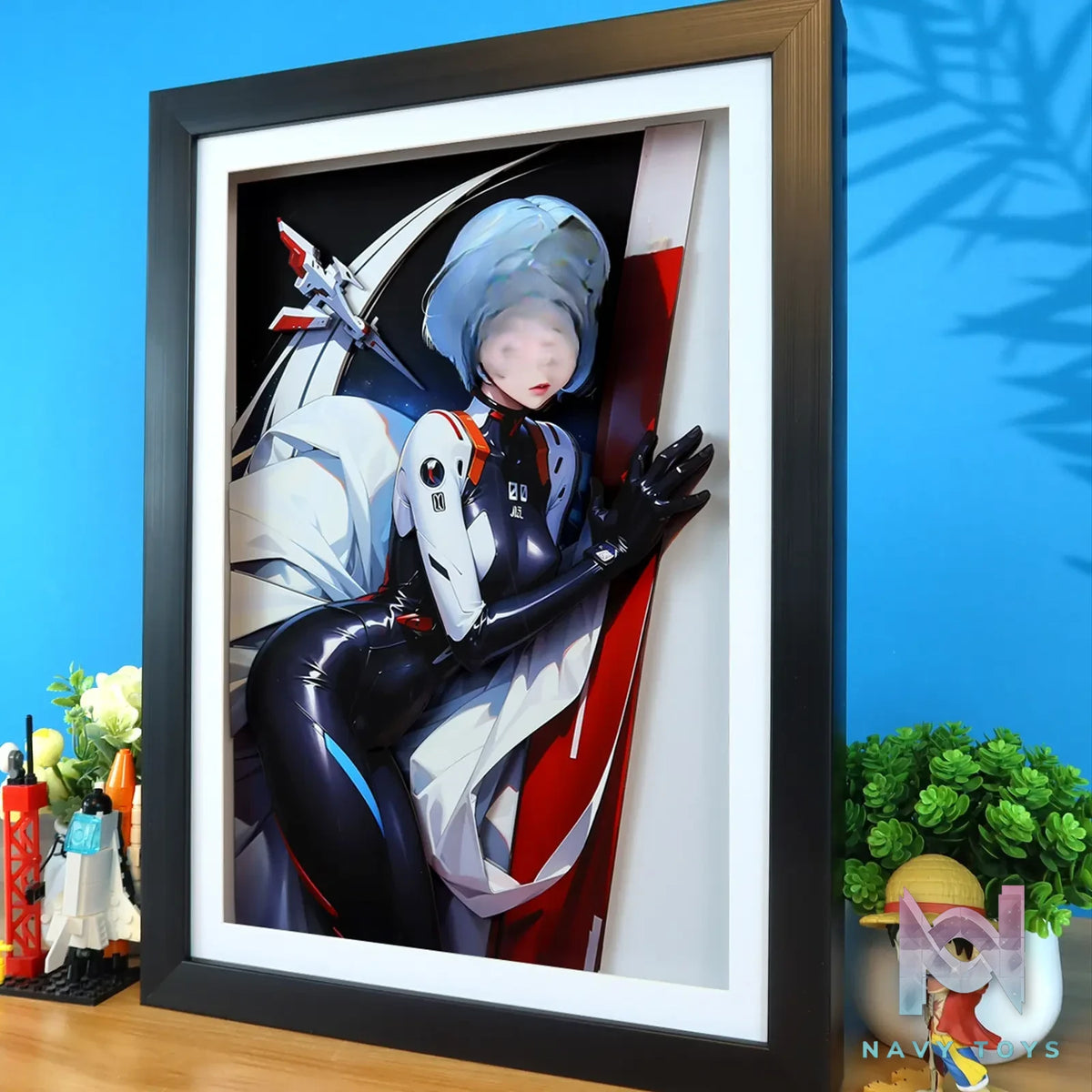 KALA HOME Studio – Ayanami Rei 3D Decorative Painting Neon Genesis Evangelion