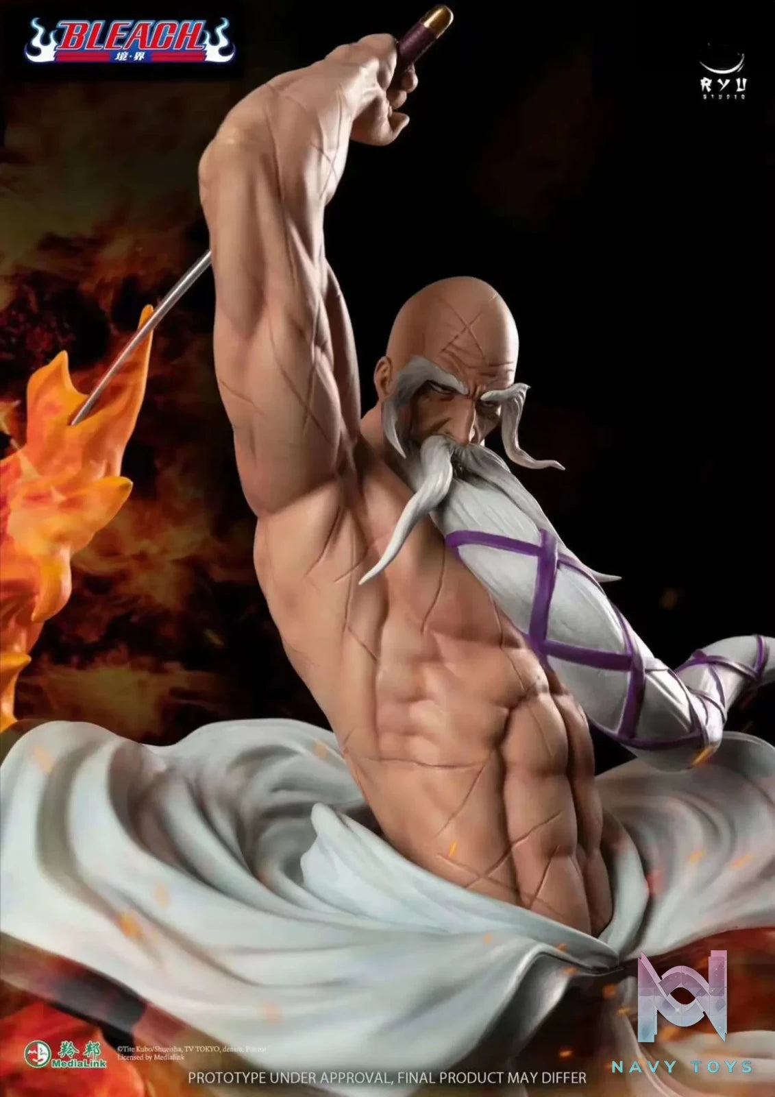 Ryu Studio – Bleach Collectible Statue Yamamoto Genryuusai Shigekuni (Licensed)
