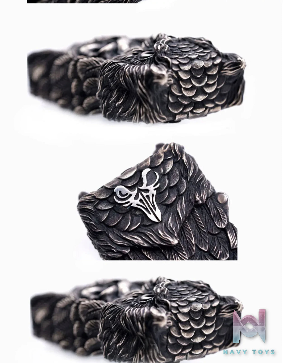 Raven Studio (silver jewelry) – “Existence” Indian Owl Skull Zippo Slim Lighter Case Original
