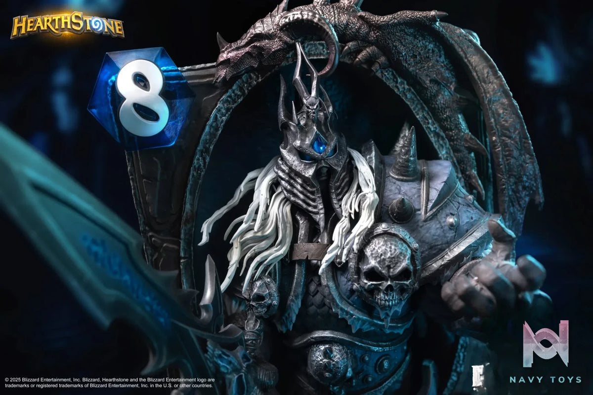 HEX Collectibles – Blizzard Official Licensed Hearthstone Lich King Card Art Statue HEXFRAME04 (Licensed)