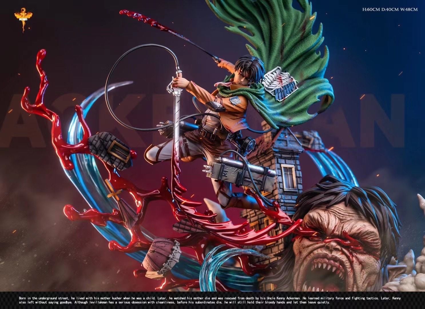 Levi VS Zeke resin statue dt studio anime figure