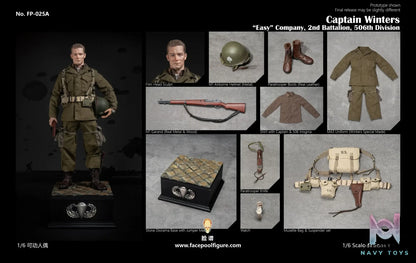 Facepoolfigure – Captain Winters “Easy” Company, 2nd Battalion, 506th Division 1/6 Action Figure FP025 (Licensed)
