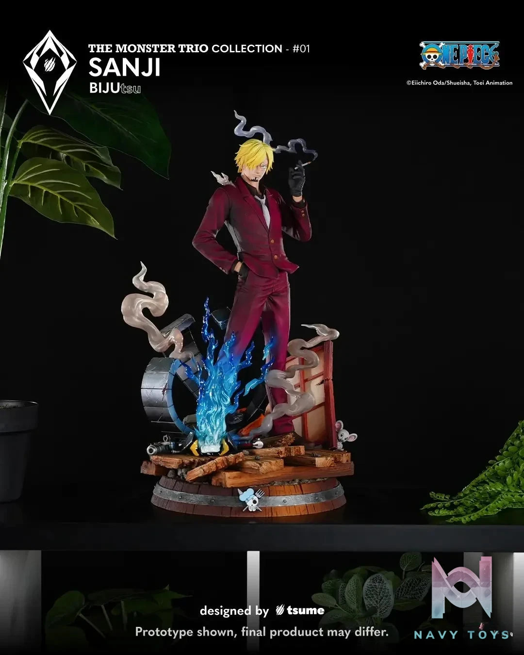 Tsume Studio - One Piece Sanji BIJUtsu (Licensed) resin statue Navy Toys anime figure