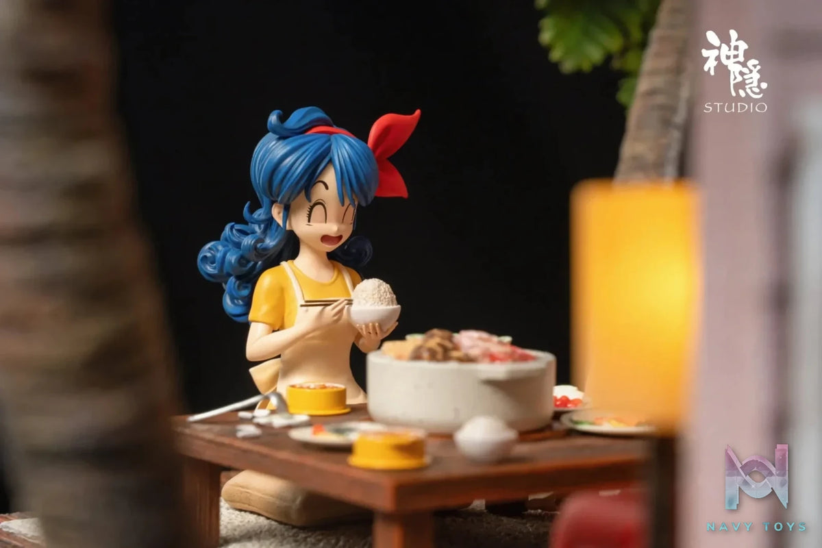 Shen Yin Studio - Dragon Ball Food Series Kame House is open for dinner Son Goku & Master Roshi & Launch & Kuririn resin statue Navy Toys anime figure