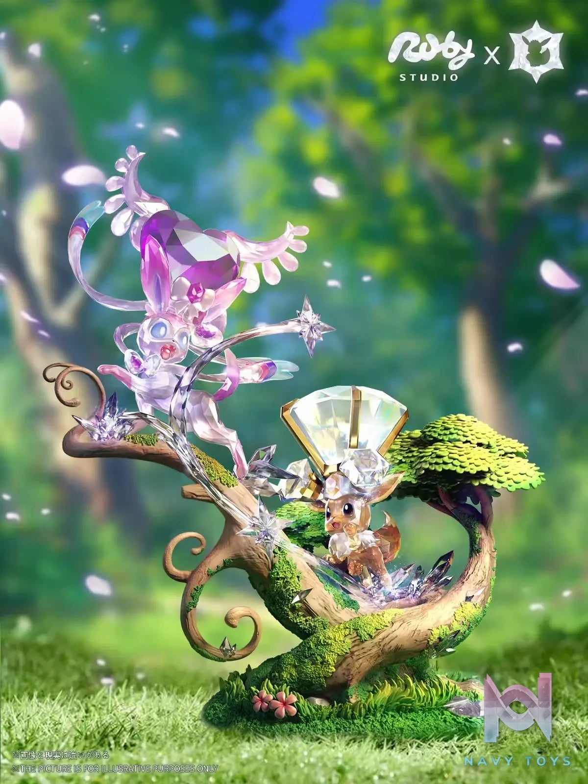 Ruby Studio – Pokémon Terastal Eevee Forest Eevee & Sylveon