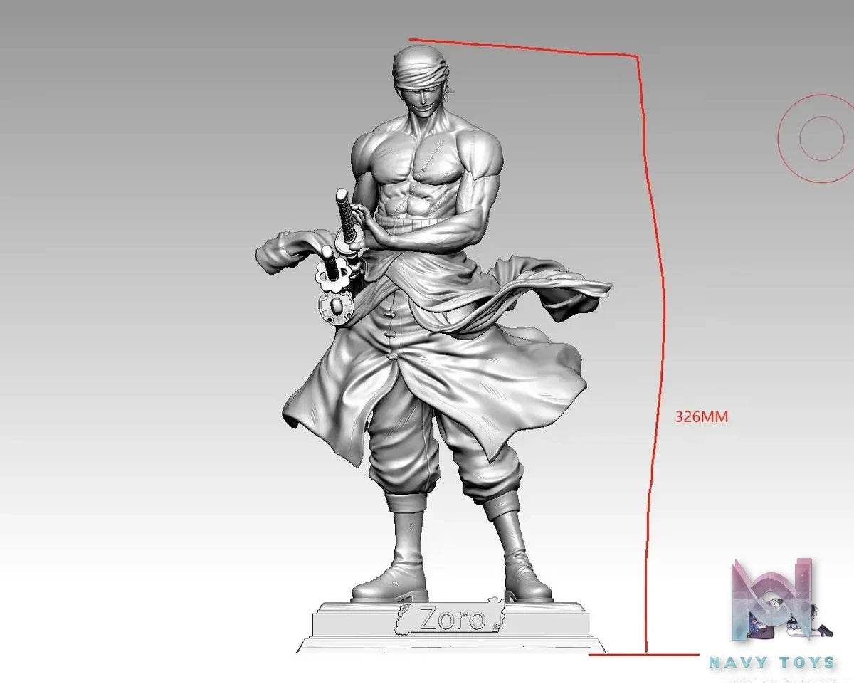 Jinshan Studio & ZORO Studio - One Piece Roronoa Zoro Series 1 Battōjutsu Roronoa Zoro resin statue Navy Toys anime figure