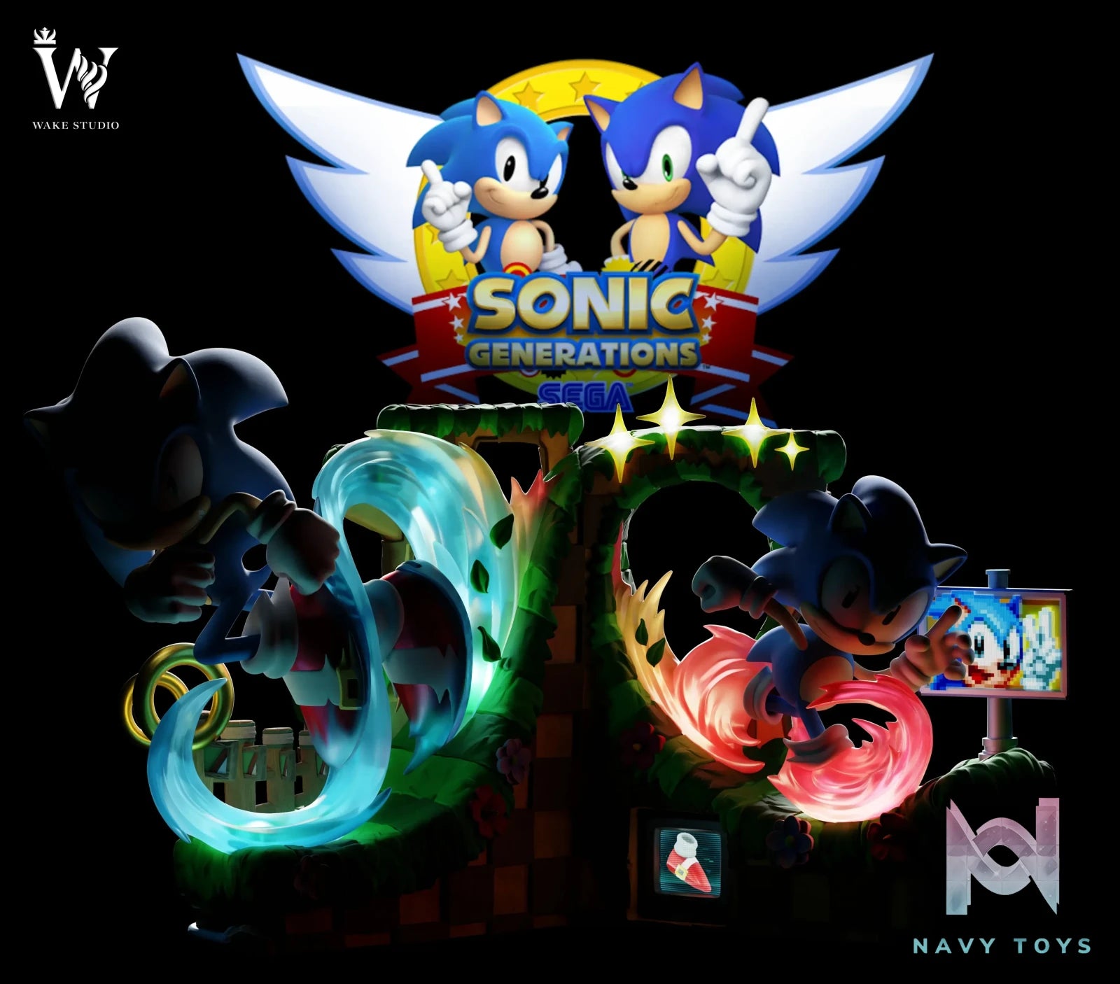 Wake Studio – Super Sonic Speed Sonic Statue