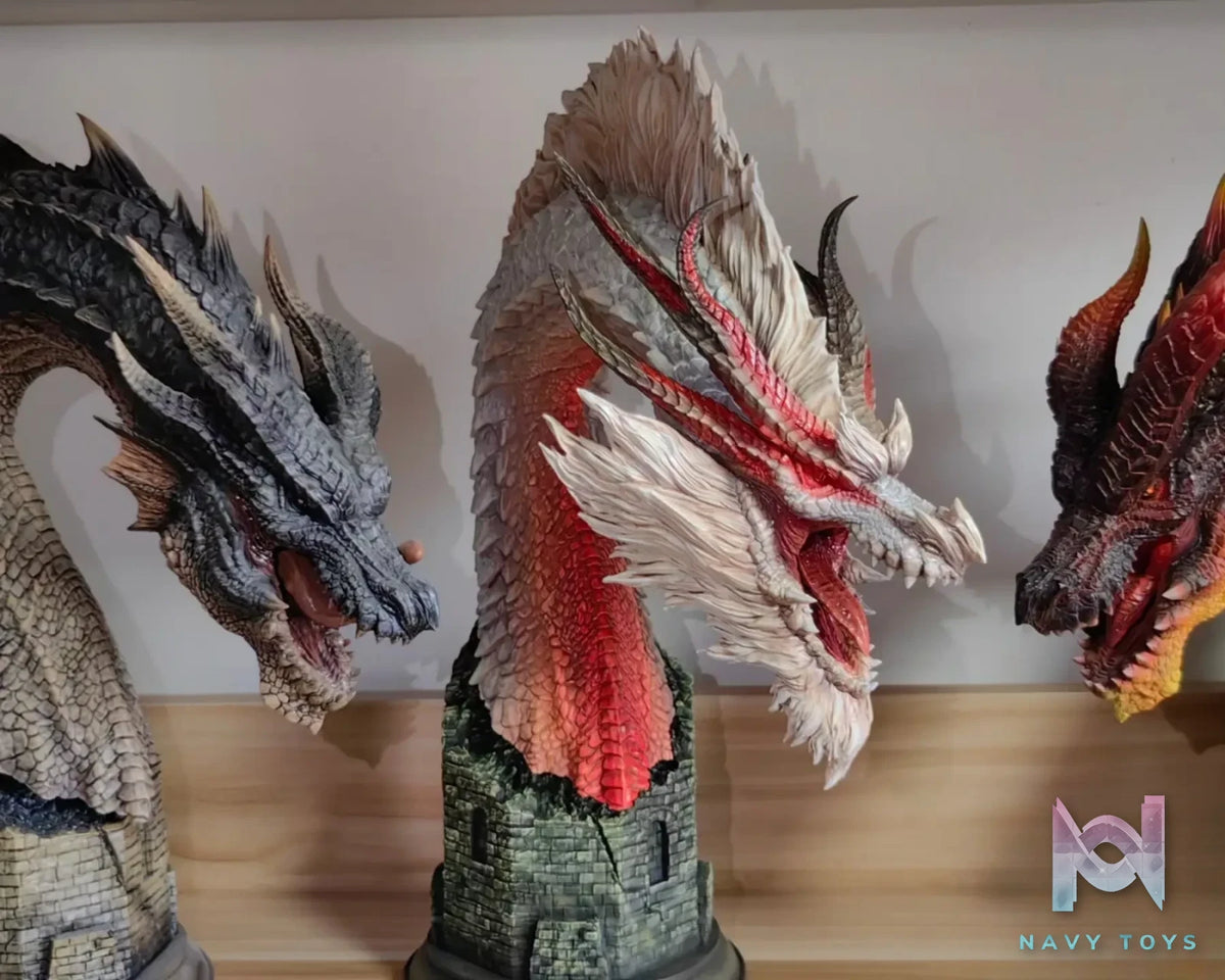 Dragon Frontier Studio – Monster Hunter White Fatalis Head Sculpture