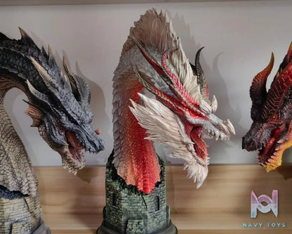 Dragon Frontier Studio – Monster Hunter White Fatalis Head Sculpture