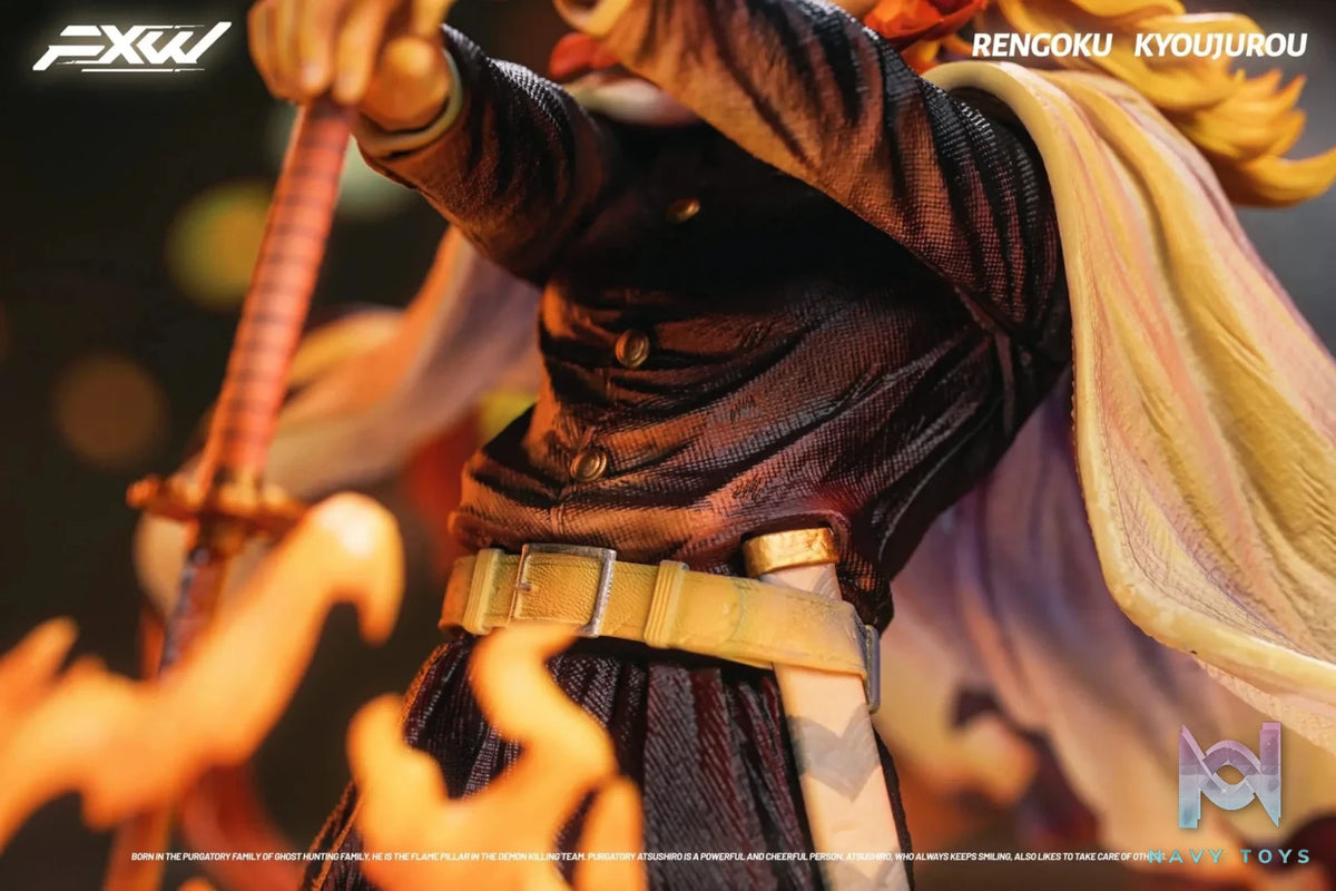 FXW Studio - Demon Slayer Nine Hashira Series Flame Hashira Rengoku Kyojuro resin statue Navy Toys anime figure