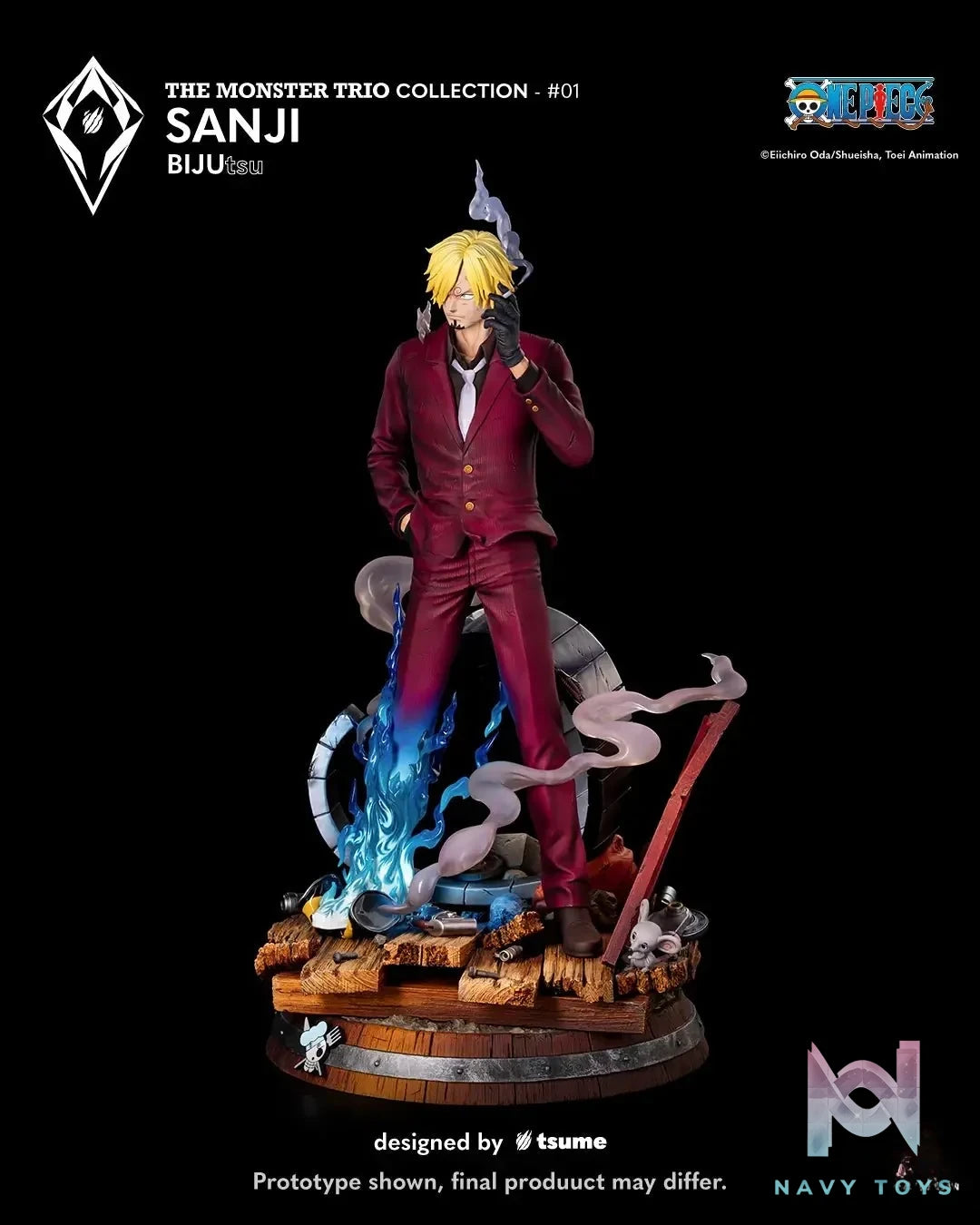 Tsume Studio - One Piece Sanji BIJUtsu (Licensed) resin statue Navy Toys anime figure