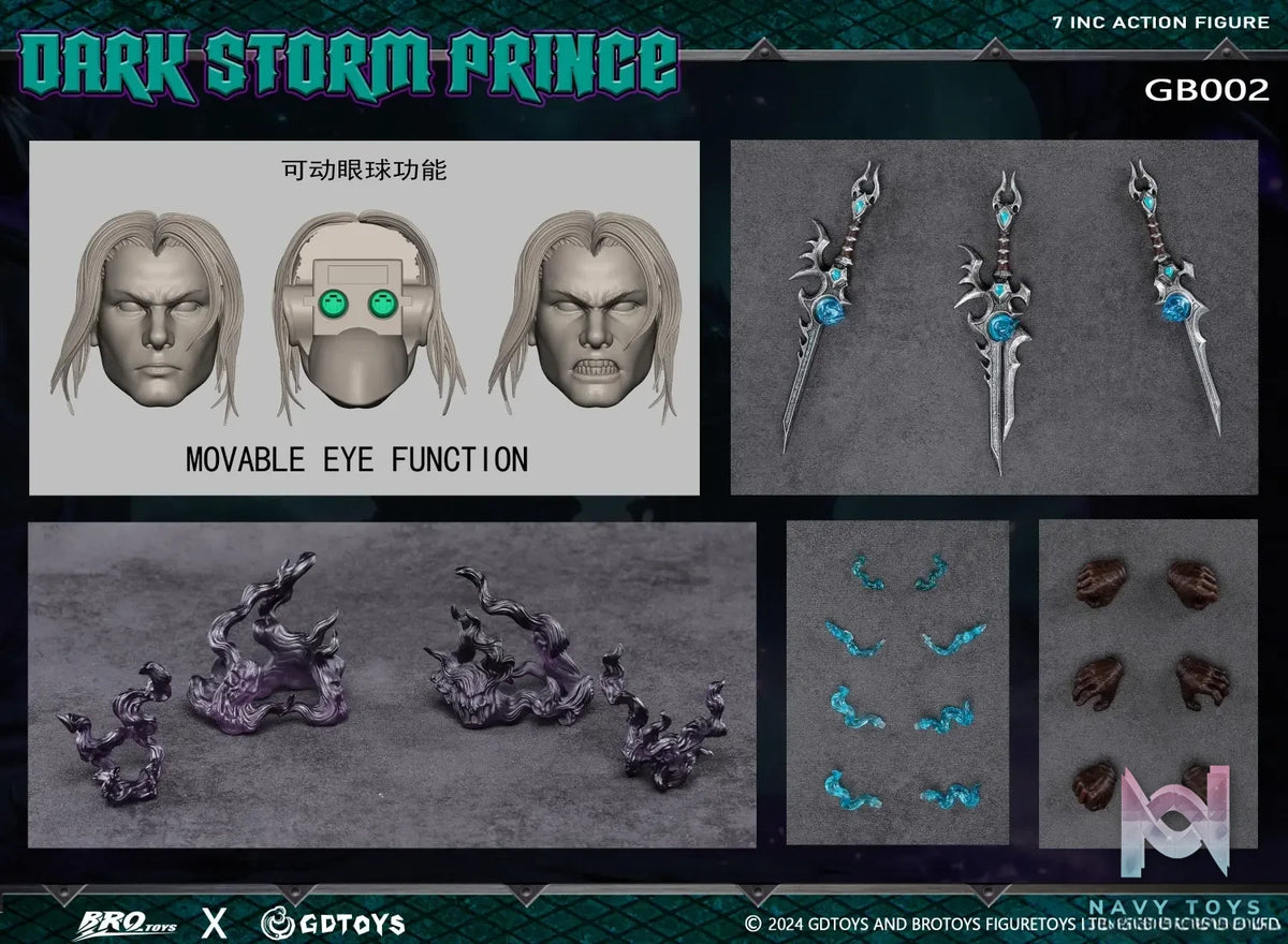 GDTOYS Studio & BROTOYS Studio – Dark Storm Prince 7 Inch Action Figure GB002 (Licensed)
