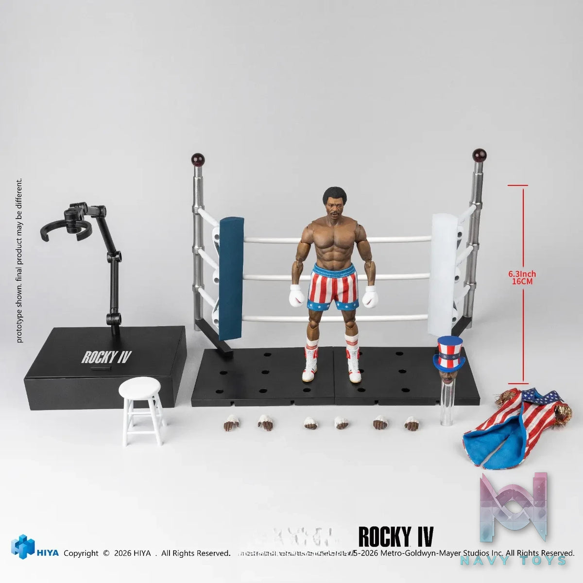 Hiya Toys – Exquisite Super Series Rocky IV Apollo Creed 1/12 Scale Action Figure ESR0233 (Licensed)