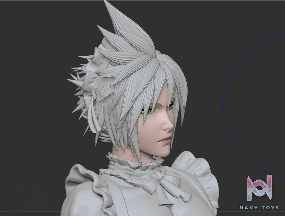 Scarlet Studio – Cross-dressing Cloud in a Maid Outfit Final Fantasy