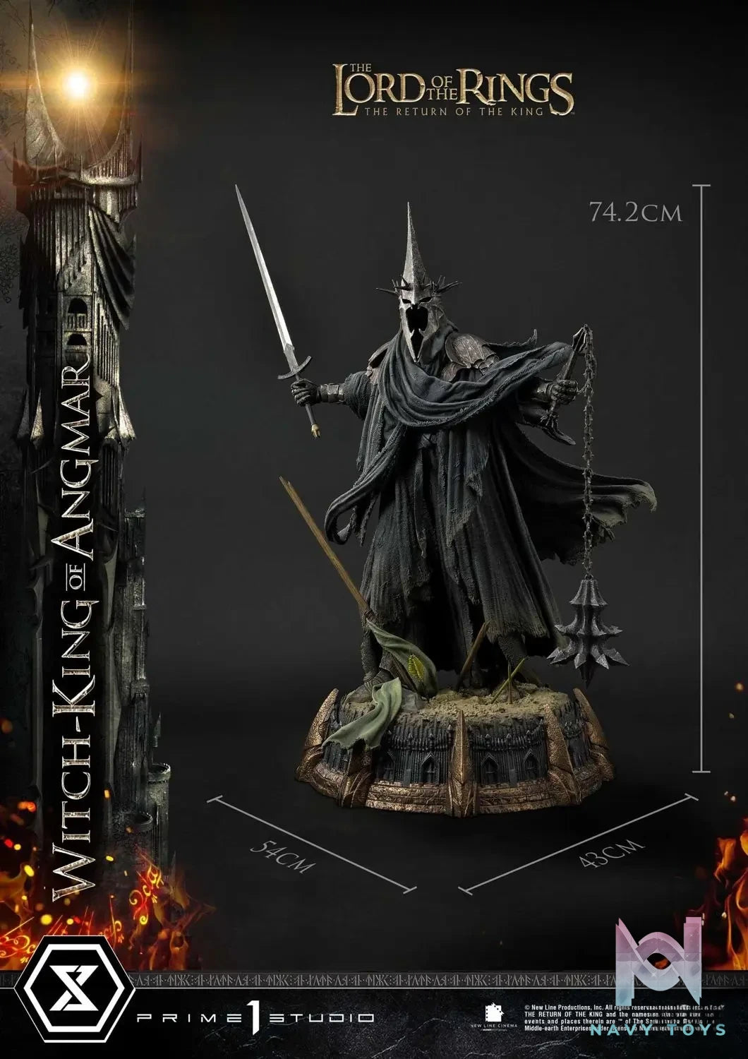 Prime 1 Studio – Premium Masterline The Lord of the Rings: The Return of the King (Film) Witch-King of Angmar PMLOTR-10 PMLOTR-10UT (Licensed)