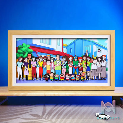 Yu Zhi Jiang Studio – Crayon Shin-chan Multiple Characters Series #2 3D Decorative Painting Crayon Shin-chan