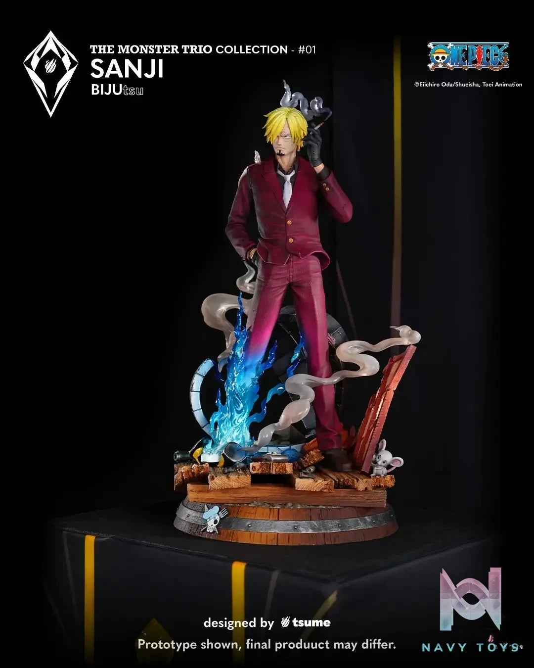 Tsume Studio - One Piece Sanji BIJUtsu (Licensed) resin statue Navy Toys anime figure