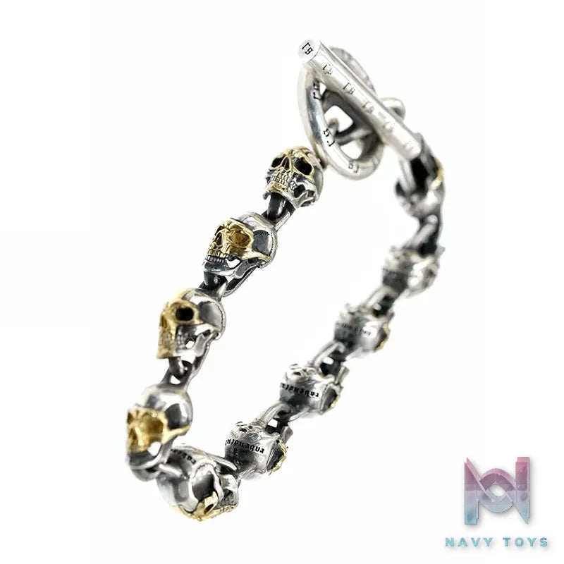 Raven Studio (silver jewelry) – Exclusive Design “Radiant Traveler” RS Skull Bracelet Original